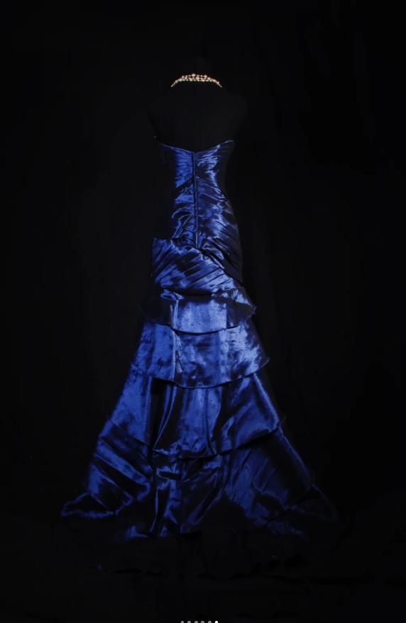 Gorgeous Navy Blue Sheath Long Prom Dresses Satin Sweetheart Formal Dresses Sleeveless Evening Dresses EP06009