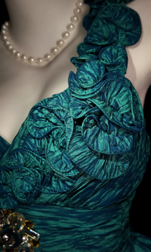 Gorgeous Blue Sheath Long Prom Dresses, Taffeta One-Shoulder Evening Dresses, Sleeveless Formal Dresses EP06098