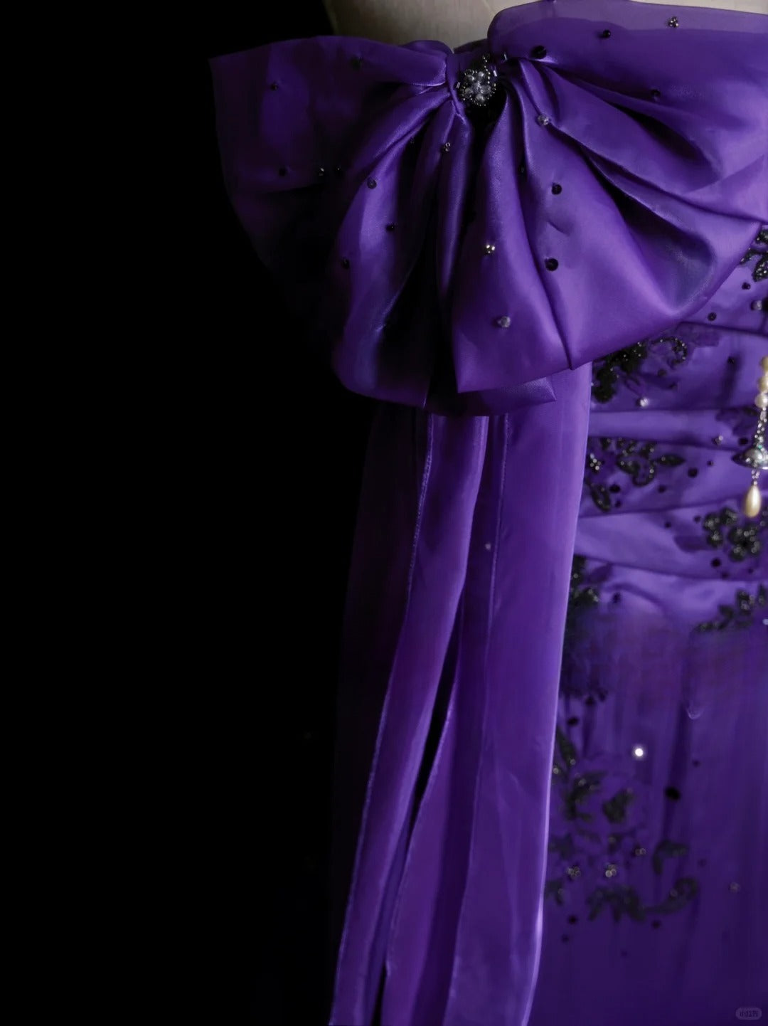 Vintage Purple Long Prom Dresses A-Line Satin Sleeveless Evening Dresses Strapless Birthday Dresses EP06117