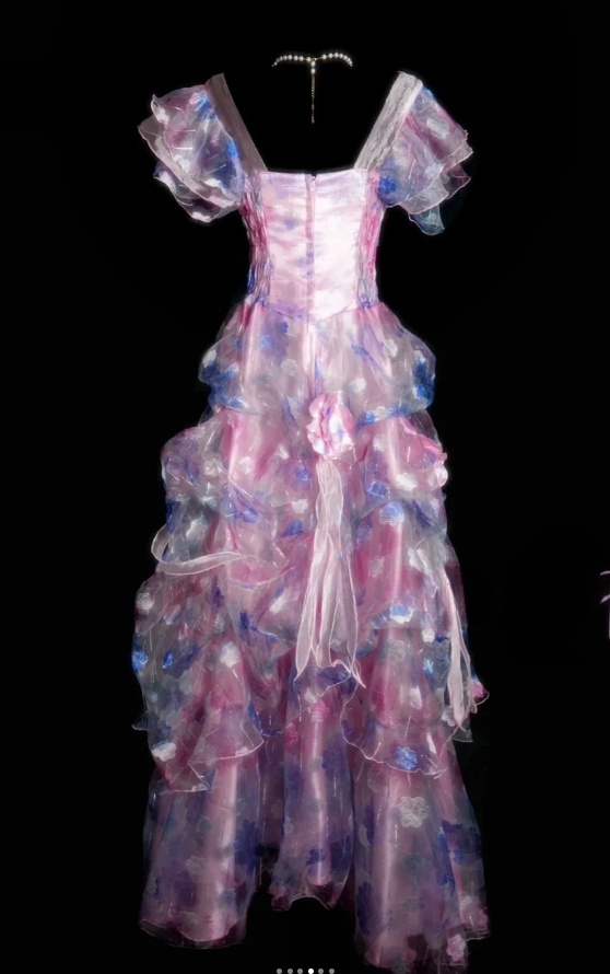 Gorgeous Pink Birthday Dresses, Off-shoulder A-Line Long Prom Dresses,  Tulle Sleeveless Evening Dresses EP06506