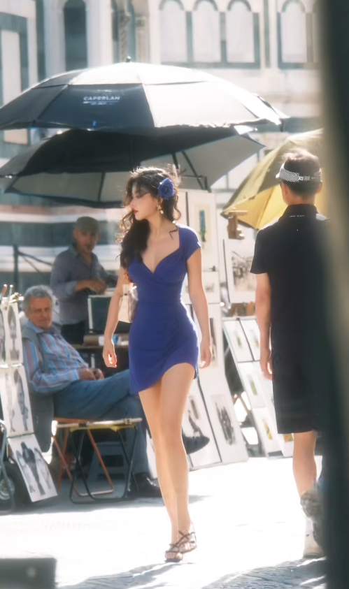 Chic Blue Birthday Dresses, V-neck Bodycon Short Prom Dresses, Spandex Sleeveless Evening Dresses EP06520