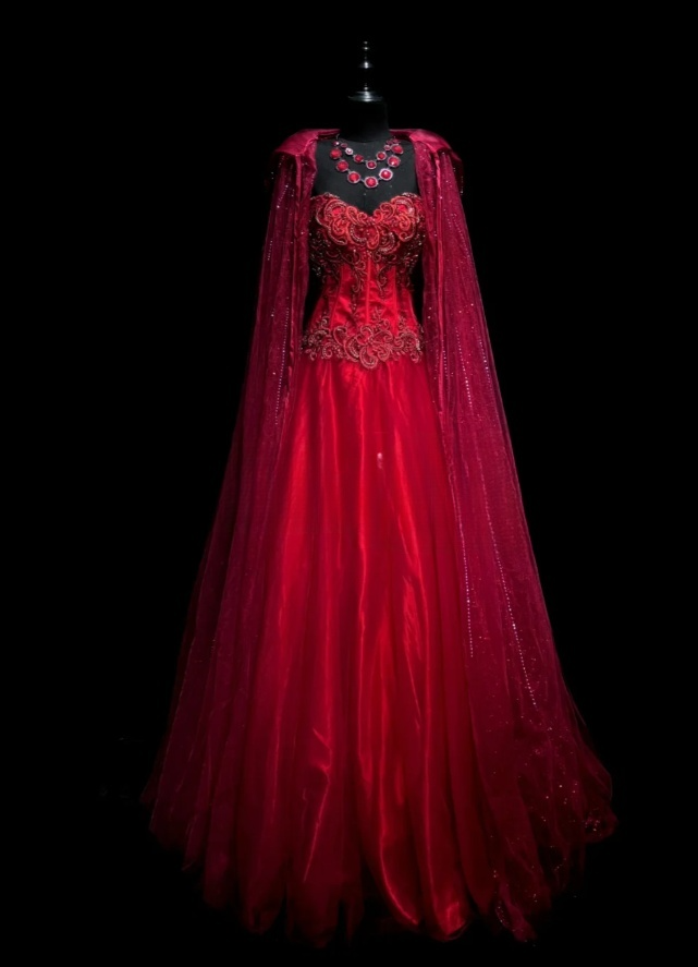 Glam Red Long Prom Dresses Sweetheart A-Line Evening Dresses Applique Tulle Sleeveless Formal Dresses EP06809