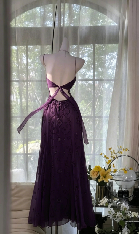 Magnifique robe de bal vert foncé, bretelles spaghetti, robe de soirée trapèze en tulle perlée, robes de soirée dos nu EP07890