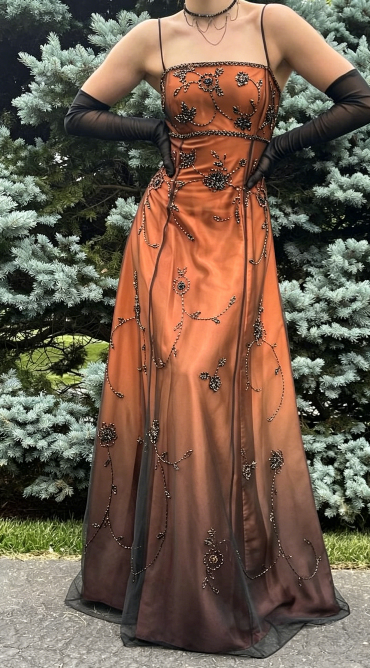 Vintage Gradient Lavender Prom Dresses Empire Backless Formal Dress Romantic Beaded Evening Dresses EP08113