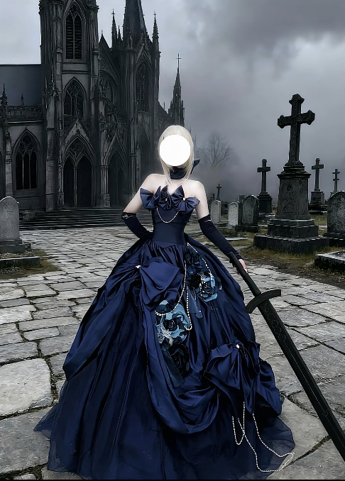 Fairy Strapless A-Line Navy Blue Long Prom Dresses Satin Navy Blue Qui EvaFashionDress Fairy Strapless A-Line Navy Blue Long Prom Dresses Satin Navy Blue Qui EvaFashionDress