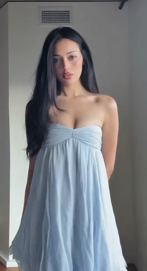 Simple Blue Birthday Dress Sheath Strapless Cocktail Dresss Sleeveless Chiffon Beach Party Dress ES07102