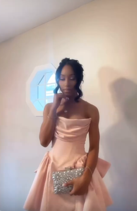 Chic Strapless Birthday Dress A-Line Satin Graduation Dress Pink Party Dress ES07260