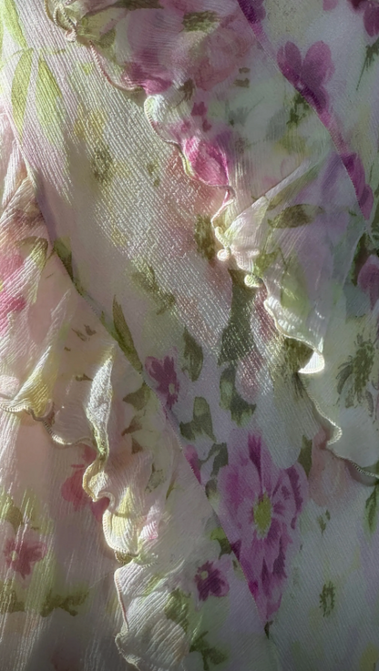 Wunderschönes kurzes Blumen-Geburtstagskleid Etuikleid aus Chiffon für Partys EW04797