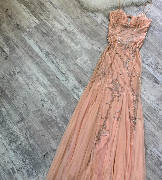 Superbe robe de soirée longue en satin fuchsia, style sirène, sans bretelles, ED02613