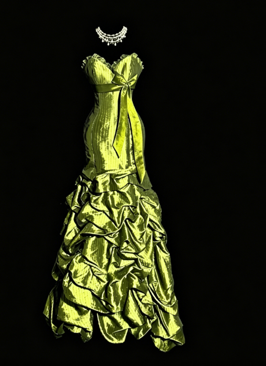 Classy Sheath Olive Green Long Evening Dress Sweetheart Satin Prom Dress EW07171
