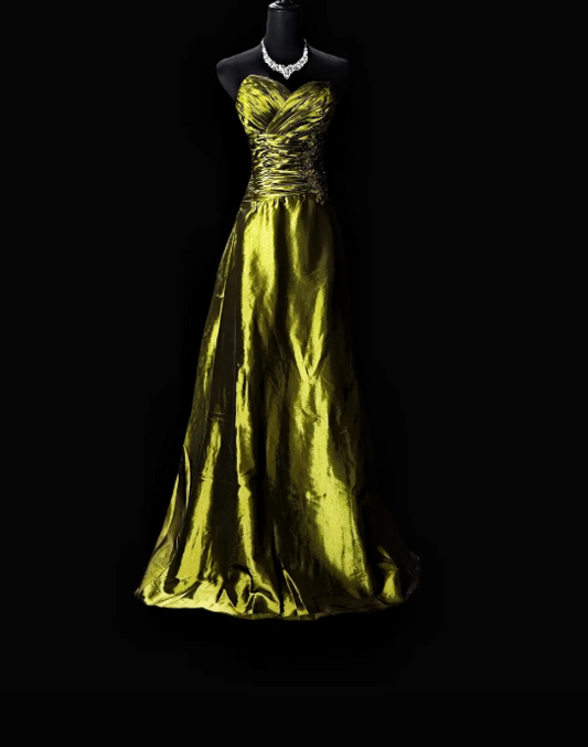 Classy Sheath Olive Green Long Evening Dress Sweetheart Satin Prom Dress EW07172