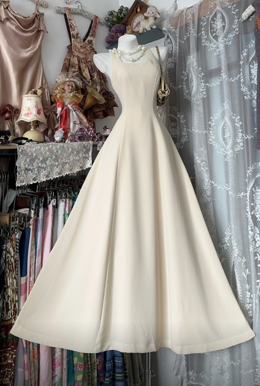 Classy A-Line Yellow Long Evening Dress Spaghetti Straps Chiffon Prom Dress EW07173