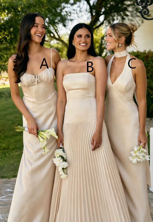 Chic Pink Bridesmaid Dress Sheath Chiffon Long Formal Dress EW07874