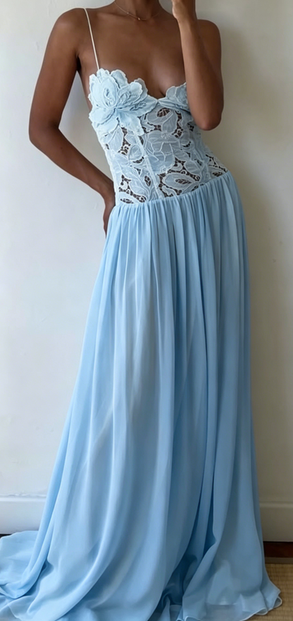 Rosa Kleid für Hochzeitsgäste, Spaghettiträger, Etuikleid, langes Abendkleid, Chiffon, elegantes Kleid EW0805