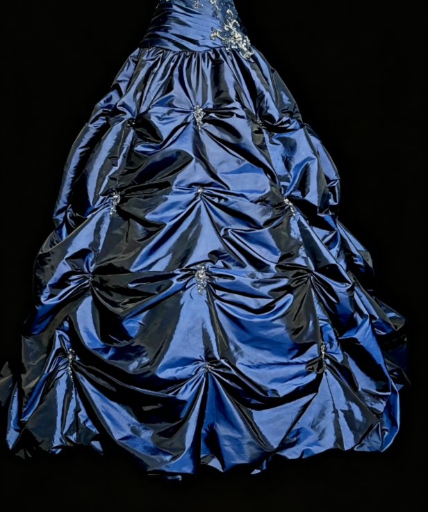 Elegant Navy Blue Prom Dress Sweetheart Satin Formal Dress A-Line Long Evening Dress EW08978