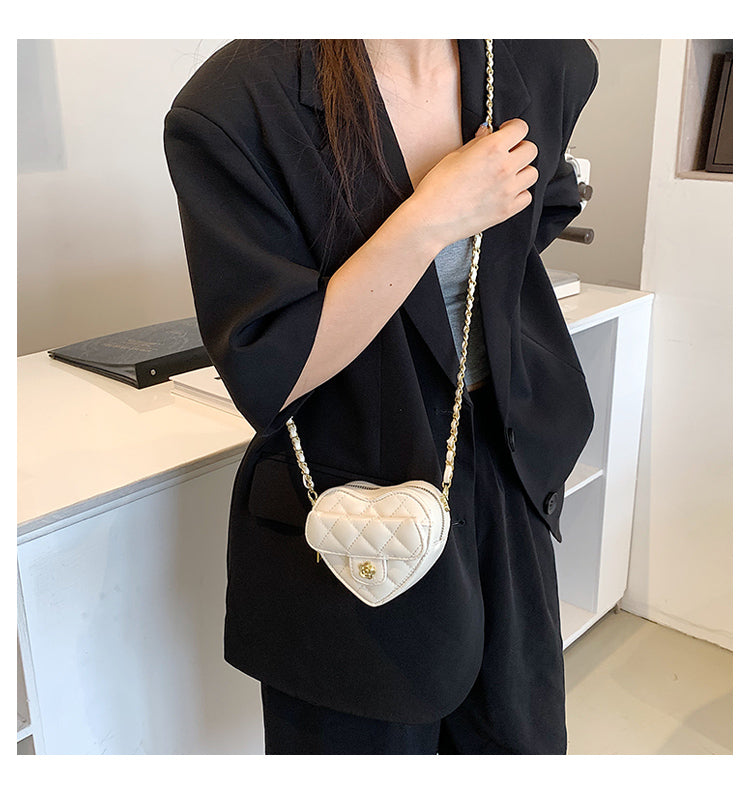Fashion chain heart crossbody bag ED0319