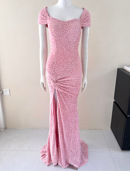 Pink Sweet Mermaid Dress Sequin Birthday Dress Princess Dress ED01075