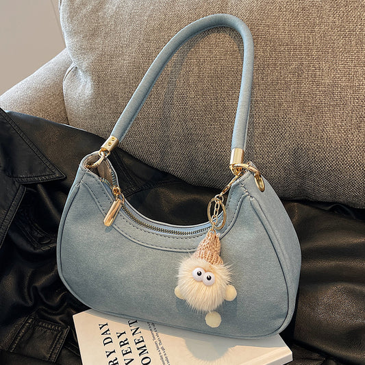 Sac à bandoulière simple en forme de croissant, polyvalent, ED0847
