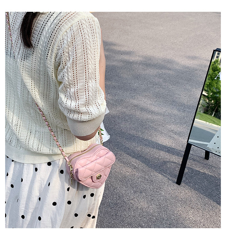 Fashion chain heart crossbody bag ED0319