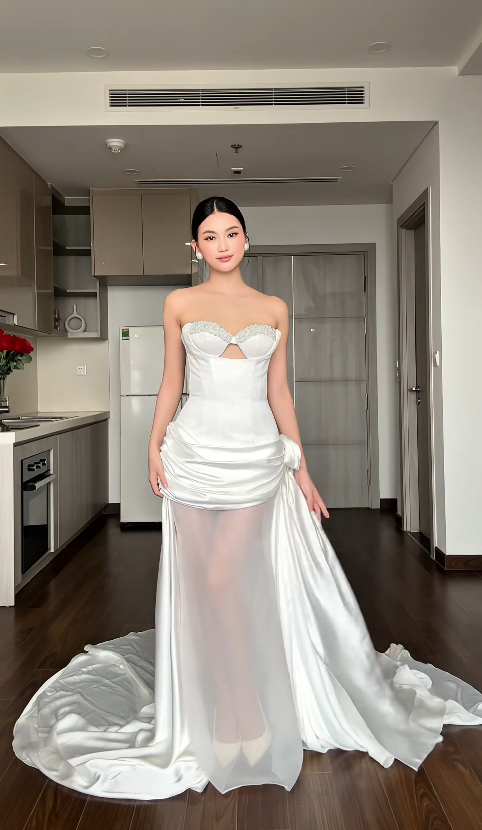 Chiffon Wedding Dress Sheath White Bridal Gown Sleeveless Sweetheart Brida Dress WD0101