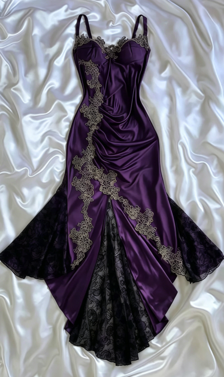 Elegant Navy Blue Spaghetti Straps Mermaid Satin Appliques Prom Dresses Party Dresses ED01319