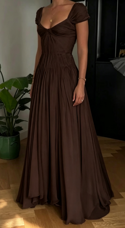 Elegantes weißes A-Linien-Brautkleid, verzaubertes Chiffon-Luxus-Brautkleid ED01511
