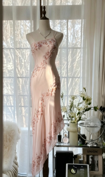 Märchenhaftes Hellgrünes, schlichtes, figurbetontes Partykleid, elegantes One-Shoulder-Chiffon-Applikations-Ballkleid mit Perlen ED01685