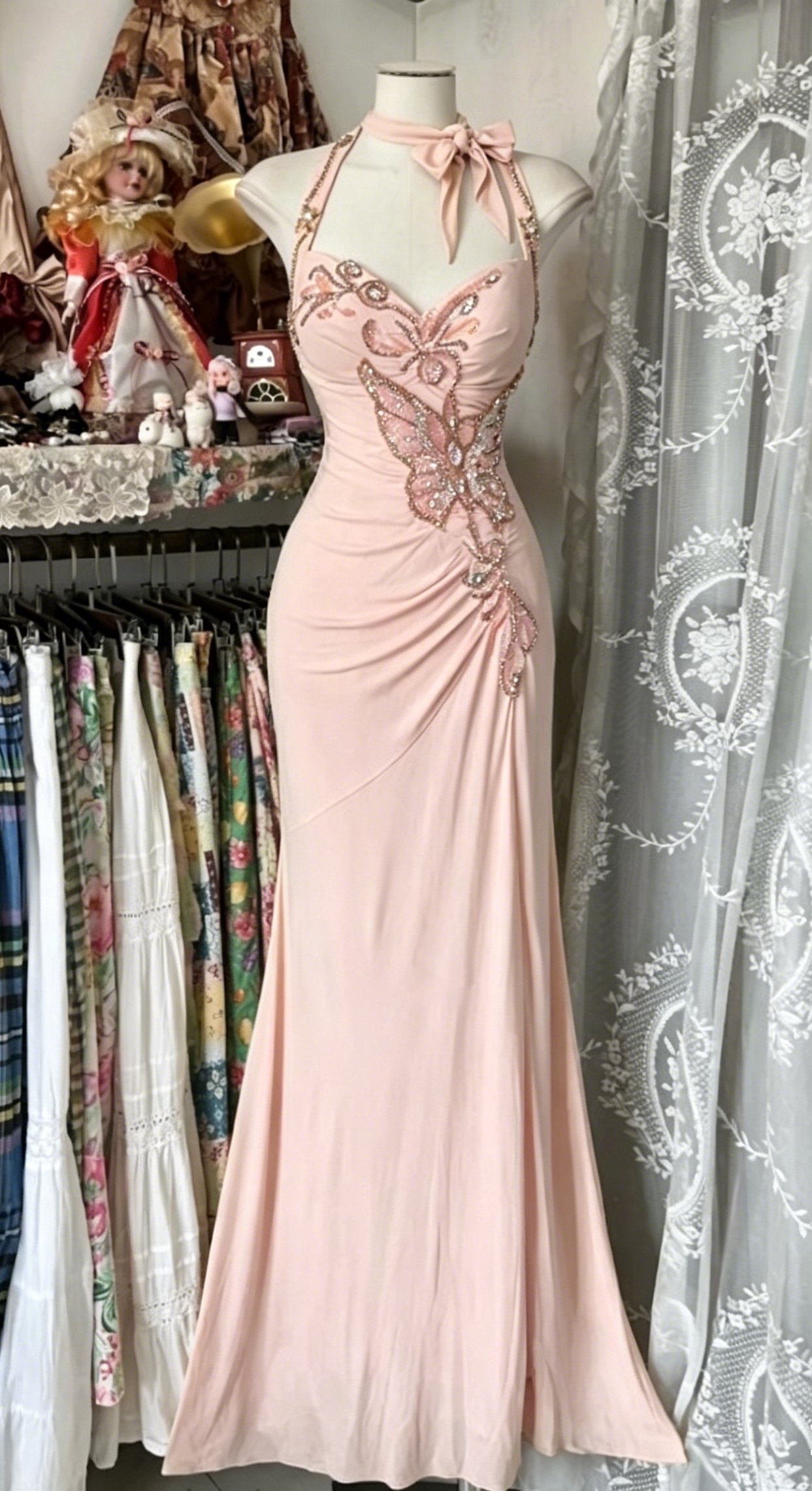 Elegante gelbe Meerjungfrau Abendkleider Neckholder Pailletten Diamant langes Ballkleid Geburtstagsparty Outfit ED01686