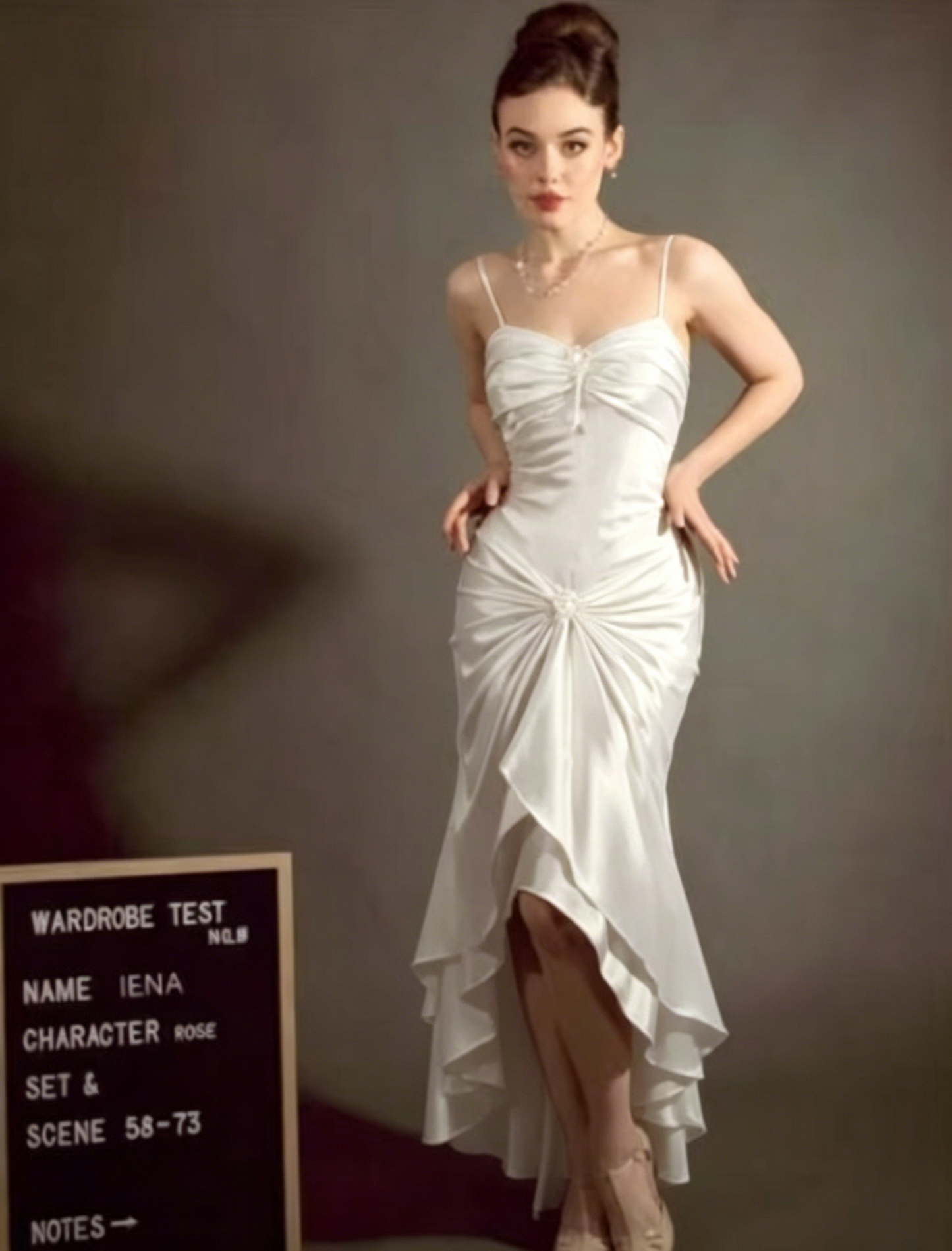 Elegant Spaghetti Strap Mermaid Satin Dark Green Long Prom Dress Gorgeous Evening Dress ED01896