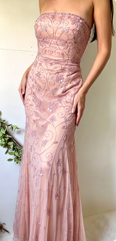 Vintage-Inspired Purple Chiffon Mermaid  Prom Dresses Elegant Beaded Sleeveless  Party Dresses ED01988