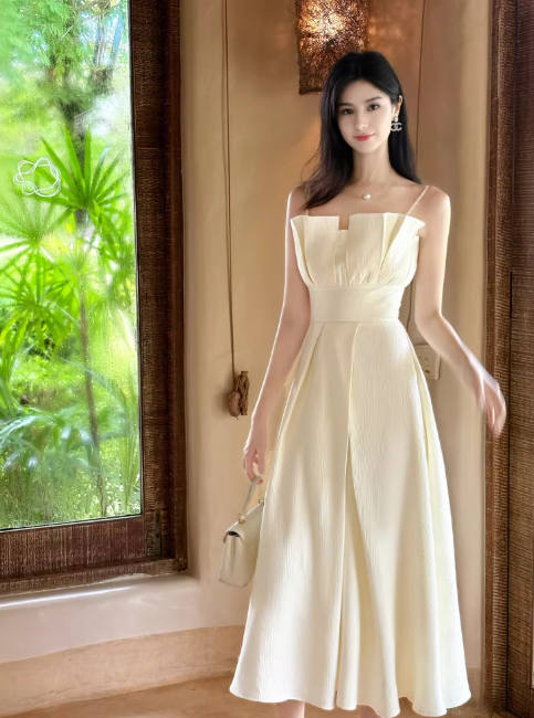 Beautiful Off-White Spaghetti Strap Prom Dresses Fashion Bridesmaid Dress ED02199