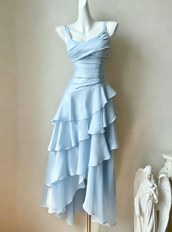 Fashion Spaghetti Straps 16th Birthday Outfits Chiffon A-Line Short Prom Dresses Sweet Homecoming Dress ED02214