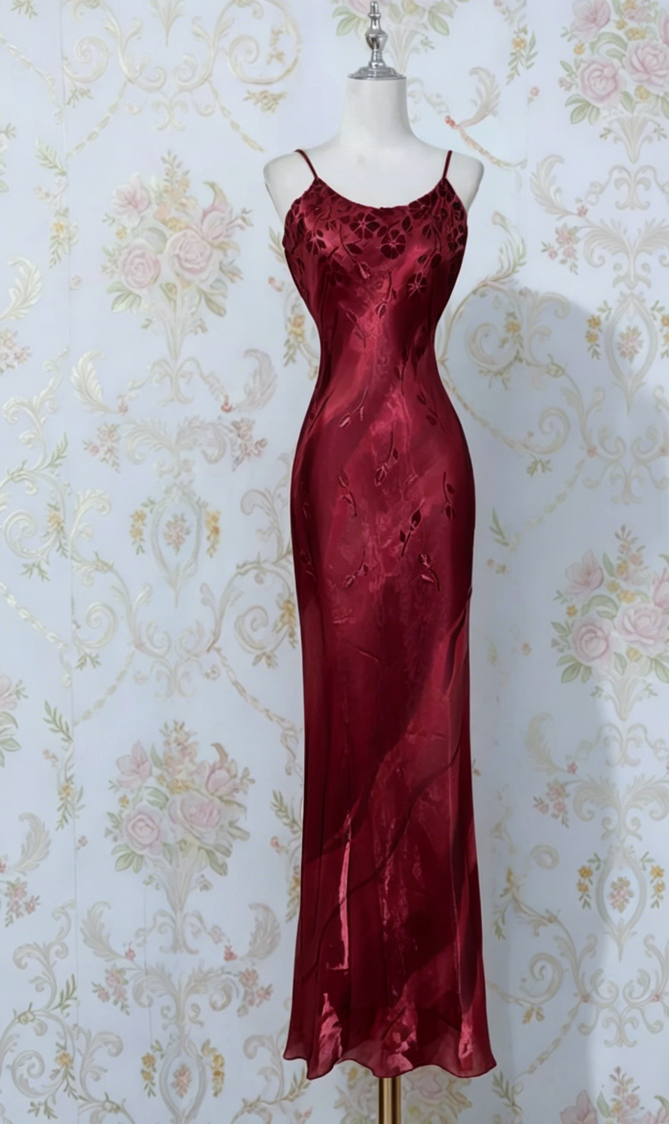 Elegant Blue Spaghetti Strap Sheath Long Prom Dress Vintage Chiffon Formal Evening Dress Party Dress ED03731