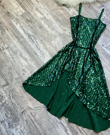Vintage Y2K A-Line Spaghetti Strap Chiffon Homecoming Dresses, Short Chocolate Beaded Prom Dresses ED04055