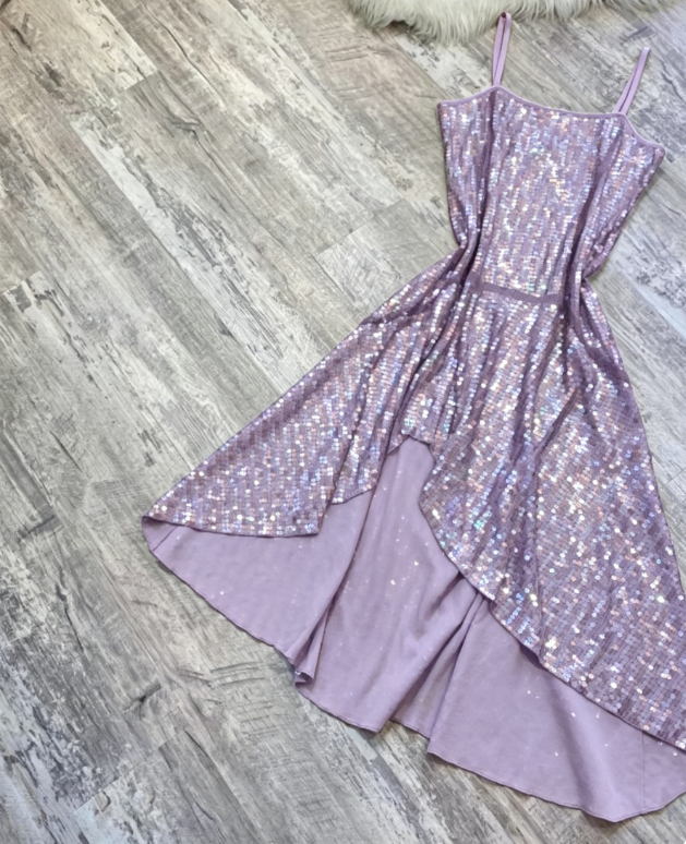 Vintage Y2K A-Line Spaghetti Strap Chiffon Homecoming Dresses, Short Chocolate Beaded Prom Dresses ED04055