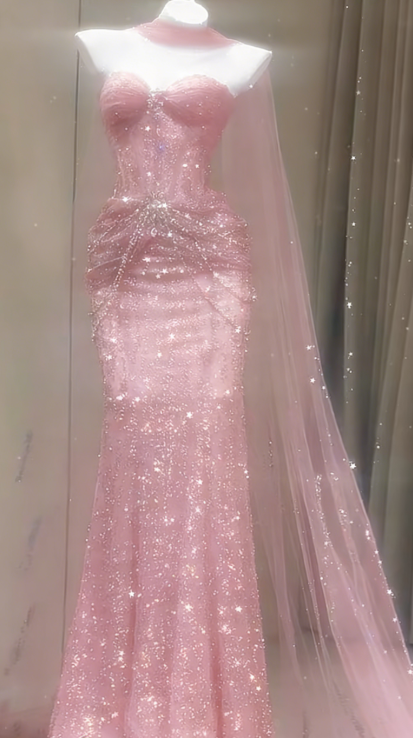 Gorgeous Sweetheart Mermaid Tulle Long Prom Dresses, Blue Formal Evening Dresses ED04211