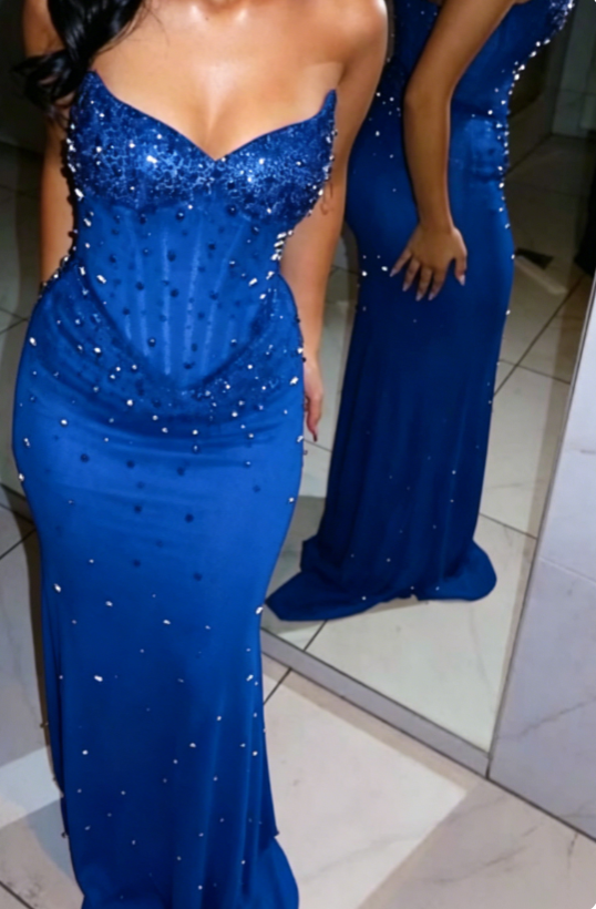 Elegant Strapless Sheath Tulle Beaded Long Prom Dresses, Burgundy Formal Evening Dresses ED04217