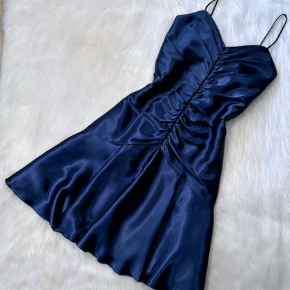 Vintage  Sheath Green Hoco Dresses Satin Spaghetti Strap Short Prom Dresses ED04460