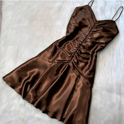 Vintage  Sheath Green Hoco Dresses Satin Spaghetti Strap Short Prom Dresses ED04460