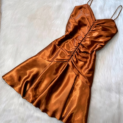 Vintage  Sheath Green Hoco Dresses Satin Spaghetti Strap Short Prom Dresses ED04460