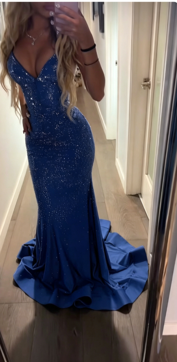 Elegant Spaghetti Strap Sheath Long Prom Dresses Satin Champagne Wedding Guest Dresses ED04784