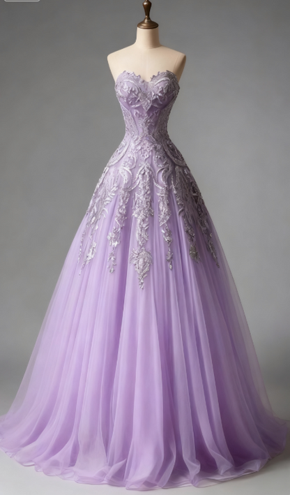 Palace-Style Sweetheart A-Line Long Prom Dresses Tulle Forest Green Sweet 16 Dresses ED04996