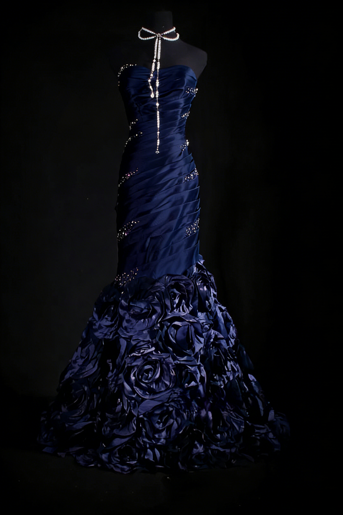 Fairy Mermaid Grape Long Prom Dresses Strapless Satin Beaded Grape Birthday Dresses Sleeveless Formal Dresses ED05319