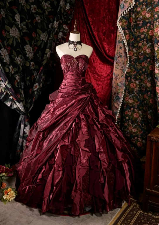 Cute Sweetheart A-Line Long Prom Dresses Satin Purple Quinceanera Dresses Sleeveless Sweet 16 Dress ED05451
