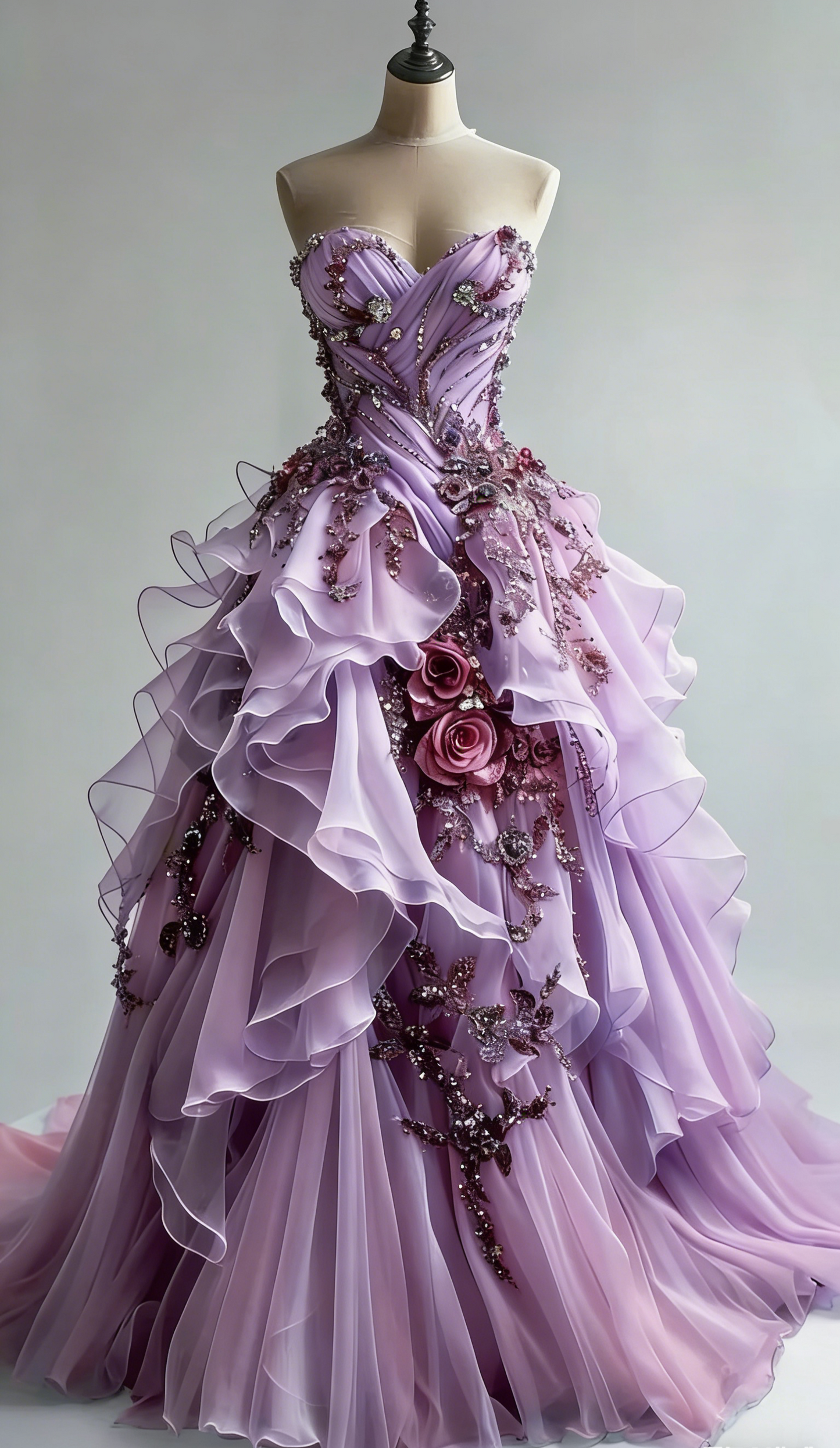 Robes d'anniversaire élégantes bleu dégradé, col en V, paillettes, mousseline, fourreau, robes de bal, robes de soirée ED04456