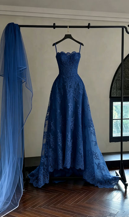 Robes d'anniversaire élégantes bleu dégradé, col en V, paillettes, mousseline, fourreau, robes de bal, robes de soirée ED04456