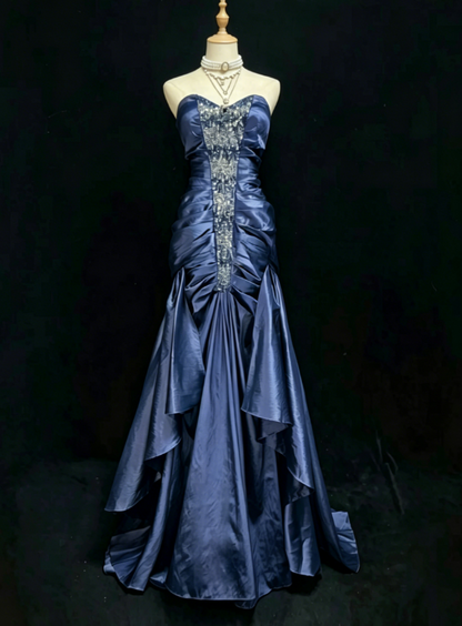 Fairy Sweetheart Neck Sheath Long Prom Dresses Satin Green Evening Gowns Sleeveless Birthday Dresses ED05688