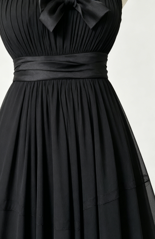 Chic Sheath Long Prom Dresses Chiffon Black Evening Gowns Straps Sleeveless Birthday Dresses ED05774