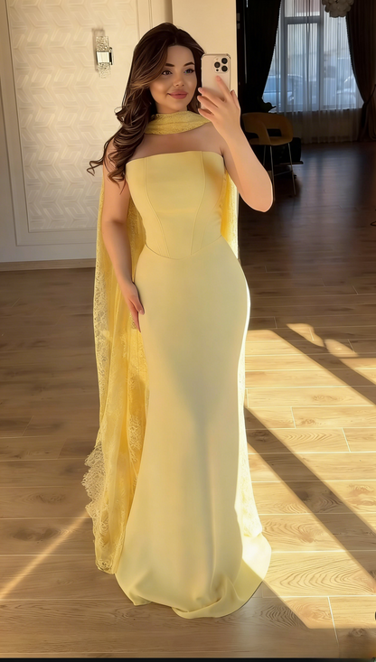 Chic Blue Bridsmaid Dresses Chiffon Sheath Long Prom Dresses Strapless Evening Gowns ED05802
