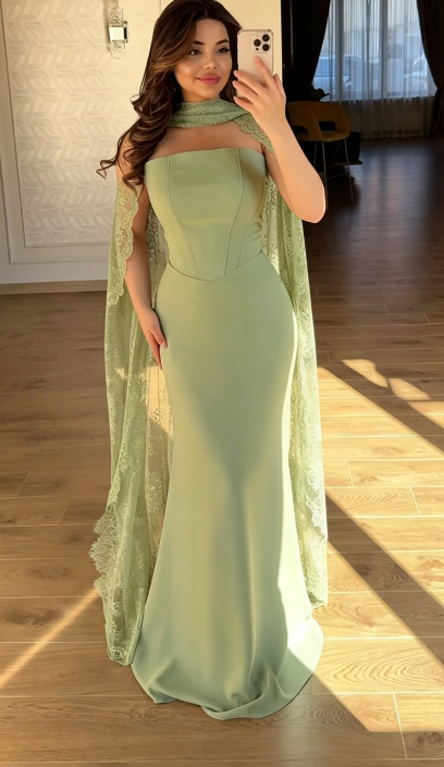 Chic Blue Bridsmaid Dresses Chiffon Sheath Long Prom Dresses Strapless Evening Gowns ED05802
